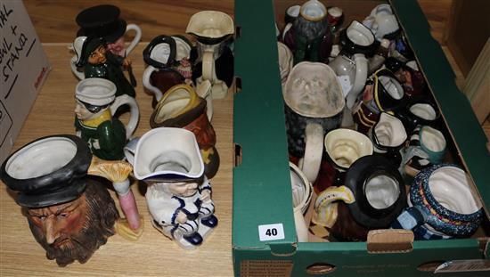 A collection of Toby Character mugs/jugs